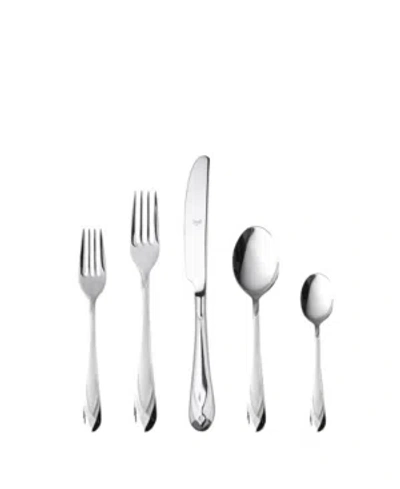 Mepra Diamante Flatware Set, 5 Pieces In Silver-tone