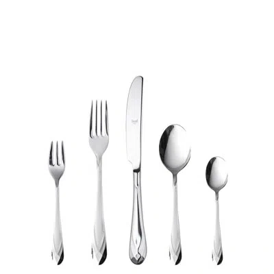 Mepra Diamante Flatware Set With Cake Forks - 30 Pieces - Stainless Steel