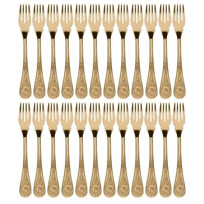 Mepra Diana Table Fish Fork - 24 Pieces - Gold