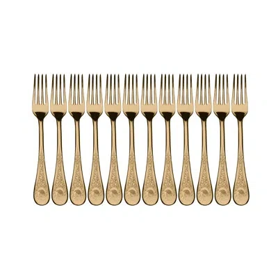 Mepra Diana Table Fork - 12 Pieces - Gold