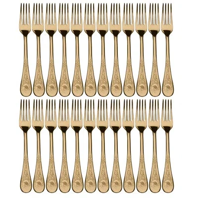 Mepra Diana Table Fork - 24 Pieces - Gold