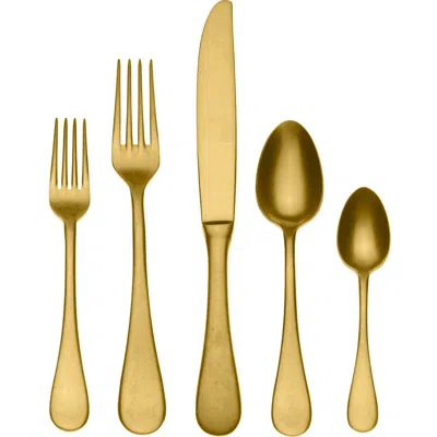 Mepra Distressed 5-piece Place Setting In Gold