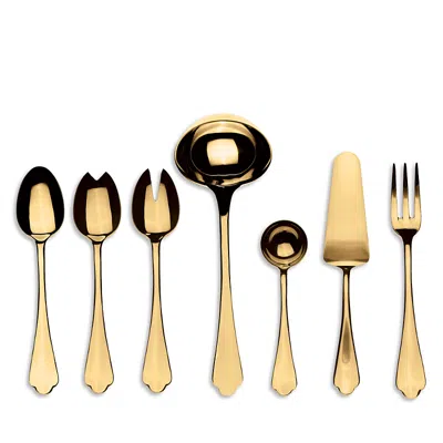 Mepra Dolce Vita 7 Piece Serving Set In Gold