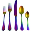 Mepra Dolce Vita Pewter Rainbow 5-piece Flatware Set In Multi