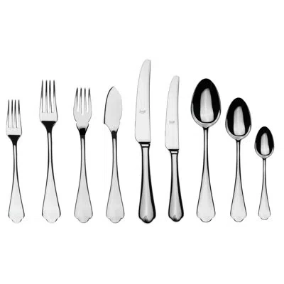 Mepra Dolce Vita Flatware Set - 54 Pieces - Pewter In Silver