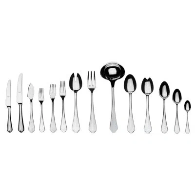 Mepra Dolce Vita Flatware Set With H/h Knives - 113 Pieces - Pewter In Silver
