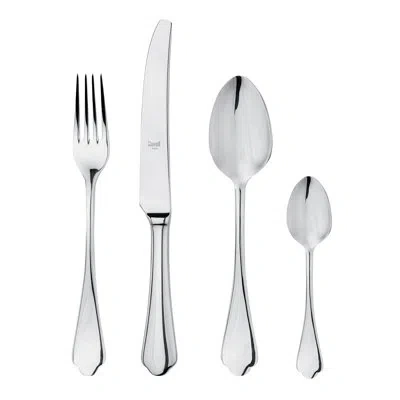 Mepra Dolce Vita Flatware Set With H/h Knives - 24 Pieces - Pewter In Silver