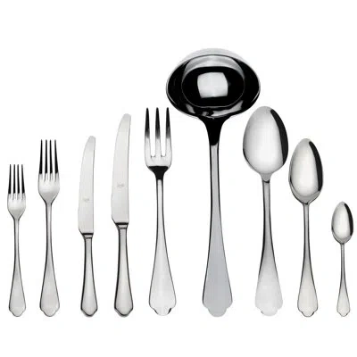 Mepra Dolce Vita Flatware Set With H/h Knives - 75 Pieces - Pewter In Silver