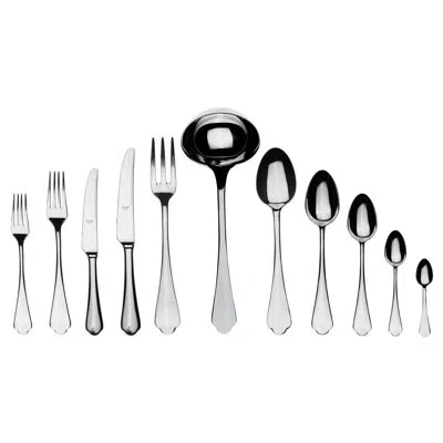 Mepra Dolce Vita Flatware Set With H/h Knives - 99 Pieces - Pewter In Silver