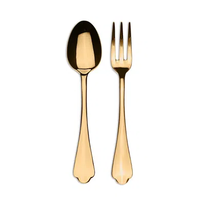 Mepra Dolce Vita Hostess 2 Piece Serving Set In Gold