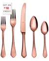 Mepra Dolce Vita Mirror Bronze 5pc Place Setting With $18 Credit In Bronze