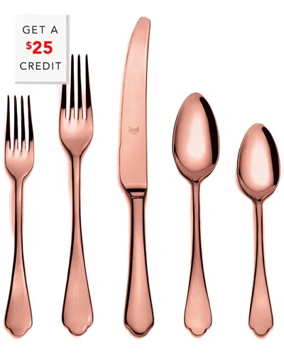 Mepra Dolce Vita Mirror Bronze 5pc Place Setting With $25 Credit In Brown