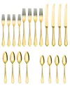 Mepra Dolce Vita Mirror Oro Flatware Set, 20 Piece In Gold-tone