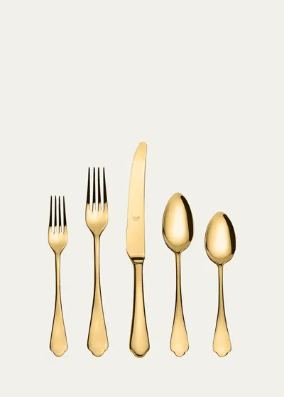 Mepra Dolce Vita Oro 5-piece Mirrored Flatware Set