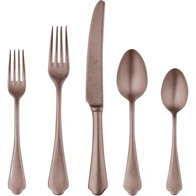 Mepra Dolce Vita Pewter 5-piece Place Setting In Gold