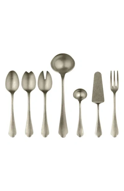 Mepra Dolce Vita Pewter 7-piece Place Serving Set In Gold