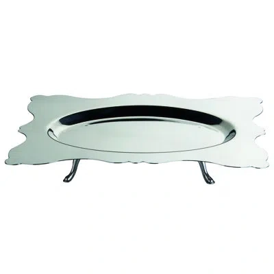 Mepra Dolce Vita Rectangular Tray With Feet - 6 Pieces - Stainless Steel In Silver