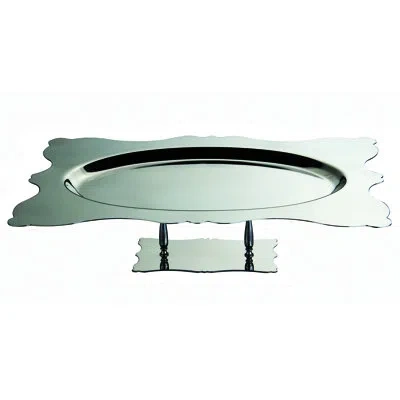 Mepra Dolce Vita Rectangular Tray With Stand - 12 Pieces - Stainless Steel In Silver