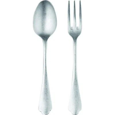 Mepra Dolce Vita Serving Set In Pewter Silver