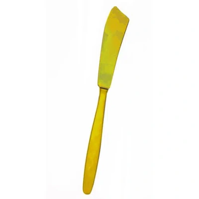 Mepra Due Cake Knife Gift Box In Yellow
