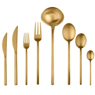 Mepra Due Flatware Set - 45 Pieces In Ice Gold