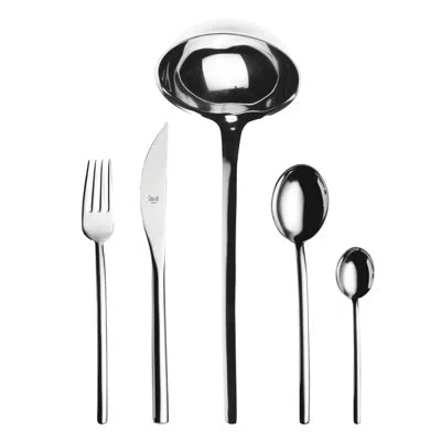 Mepra Due Flatware Set - 49 Pieces - Ice In Silver