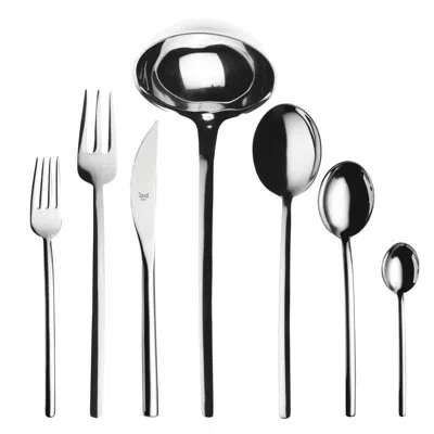 Mepra Due Flatware Set - 51 Pieces - Ice In Silver