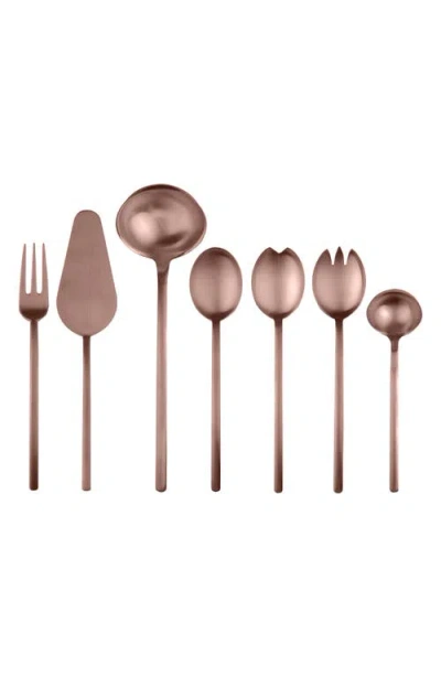 Mepra Due Ice 7-piece Place Serving Set In Metallic
