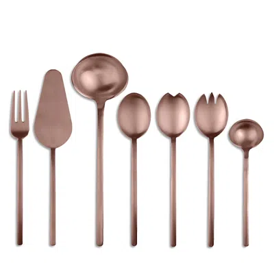 Mepra Due 7-piece Serving Set In Bronze