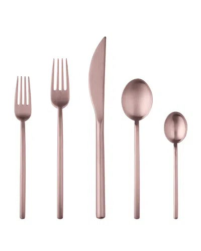 MEPRA DUE ICE CHAMPAGNE 5-PIECE FLATWARE SET