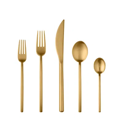 MEPRA DUE ICE GOLD 20-PIECE FLATWARE SET, SERVICE FOR 4