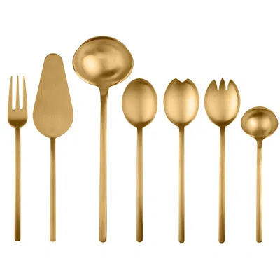 MEPRA DUE ICE GOLD 7-PIECE SERVING SET