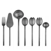 Mepra Due Ice Oro Nero Champagne 7 Piece Setting In Ice/nero