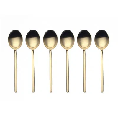 Mepra Due Moka Spoons Set - 6 Pieces - Ice Gold