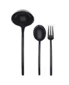 Mepra Due 3-piece Oro Nero Serving Set In Black