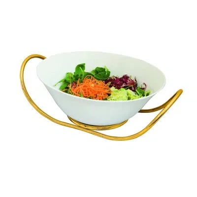 Mepra Due Salad Bowl In Ice Gold