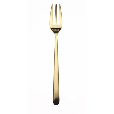 Mepra Due Serving Fork In Gold Ice