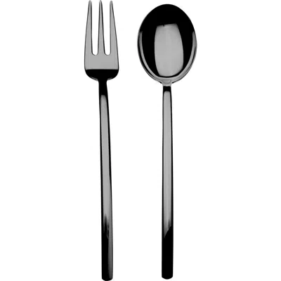 Mepra Due Serving Set In Black Gold