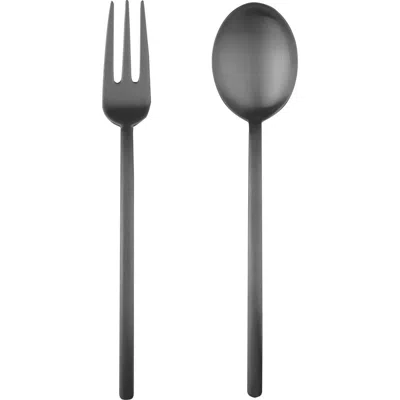 Mepra Due Serving Set In Ice Black Gold