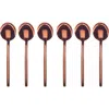 Mepra Due 6-piece Stainless Steel Coffee Spoon Set In Bronze