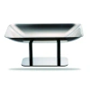 Mepra Elevated Rectangular Centerpiece / Fruit Bowl With Stand, Giotto In Silver