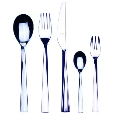 Mepra Elica Flatware Set With Cake Forks - 30 Pieces - Stainless Steel