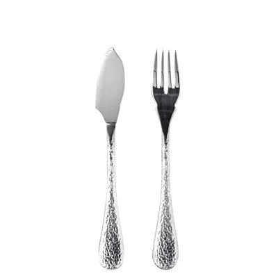 Mepra Epoque Flatware Fish Set - 24 Pieces In Silver