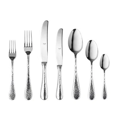 Mepra Epoque Flatware Set - 42 Pieces - Pewter In Silver