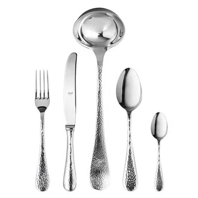 Mepra Epoque Flatware Set - 49 Pieces - Pewter In Silver