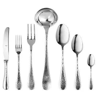 Mepra Epoque Flatware Set - 51 Pieces - Stainless Steel In Silver