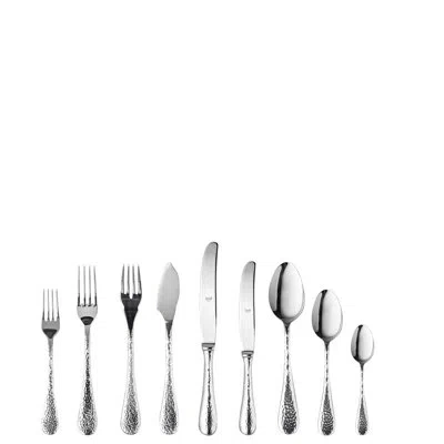 Mepra Epoque Flatware Set - 54 Pieces - Pewter In Silver