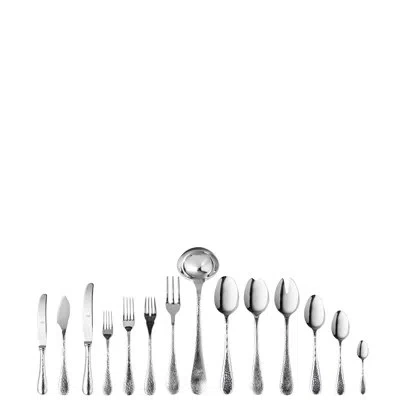 Mepra Epoque Flatware Set (configuration P) - 113 Pieces - Pewter In Silver