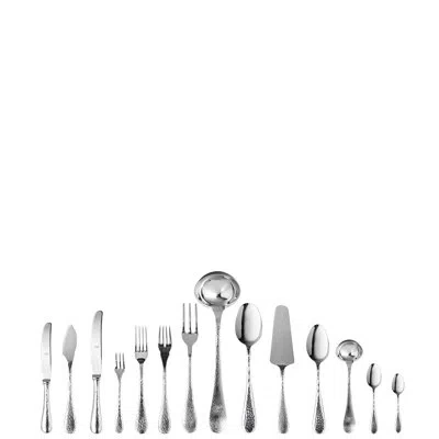 Mepra Epoque Flatware Set (configuration S) - 113 Pieces - Pewter In Silver