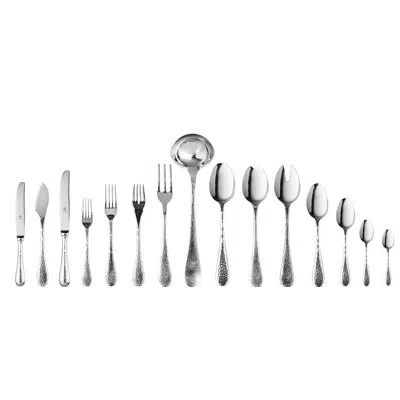 Mepra Epoque Flatware Set With H/h Knives - 113 Pieces - Stainless Steel In Silver